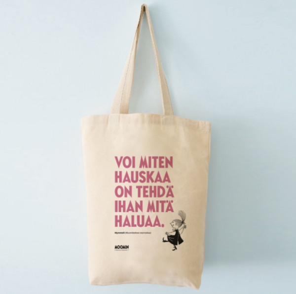 Muumi kangaskassi Voi miten hauskaa