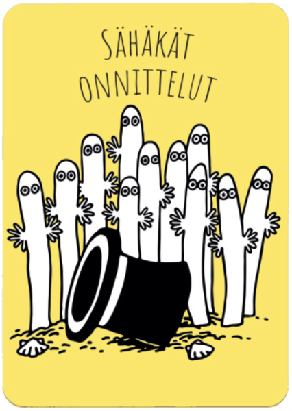 Muumi sähäkät onnittelut kortti
