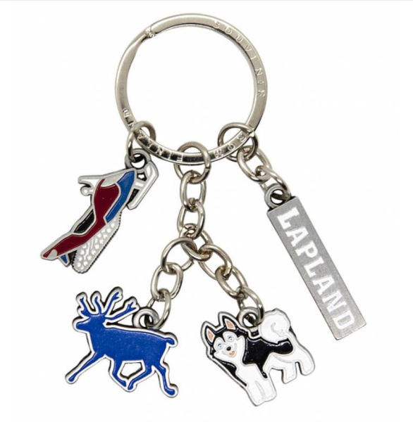 Mikebon kelkka ja husky avaimenperä