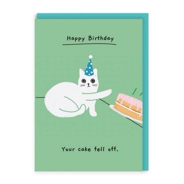 Ohh deer kissa ja kakku kortti