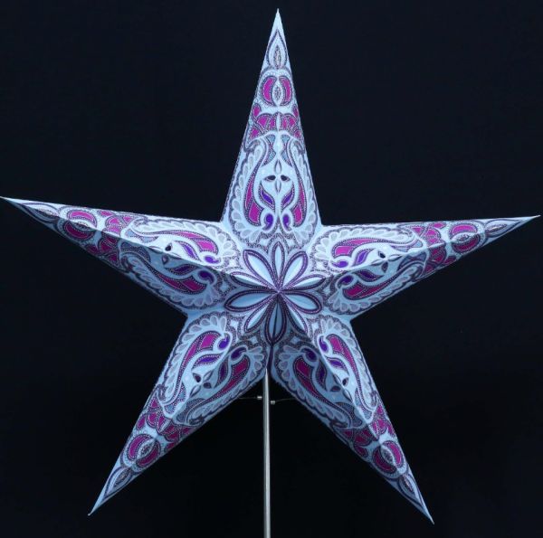 Pagoda paperitähti sininen/fuksia 60cm-2