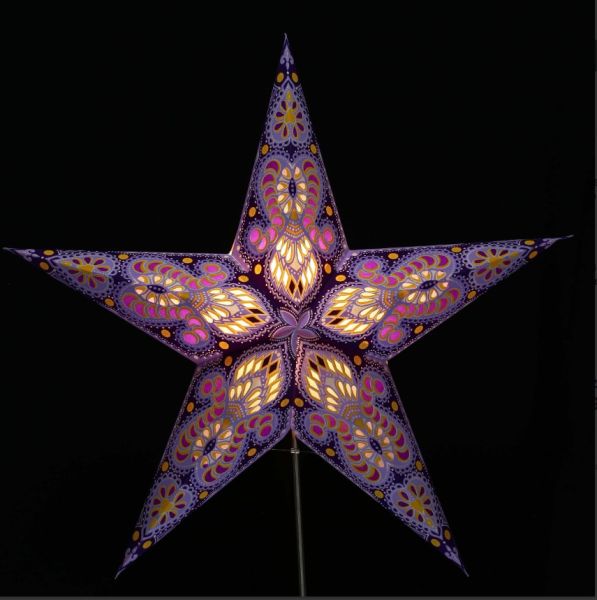 Pagoda paperitähti violetti 60cm