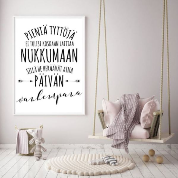 Tiinuska pieniä tyttöjä kortti