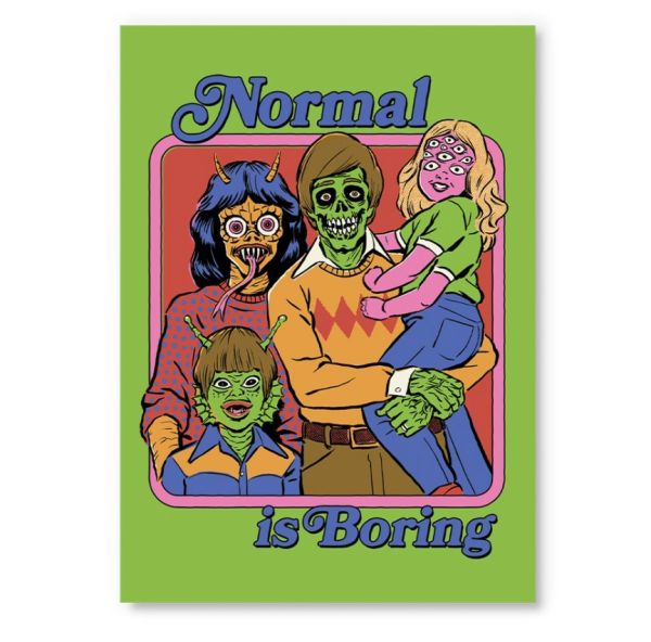 Ohh deer Normal is boring vihreä kortti