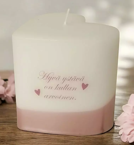 Puttipaja sydänkynttilä Kullan arvoinen