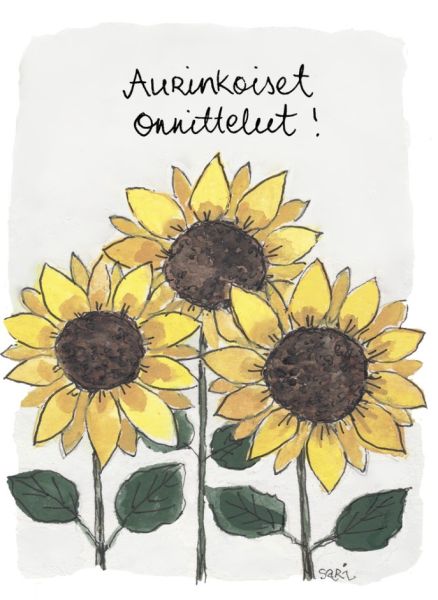 Sari Haapa Aurinkoiset onnittelut kortti