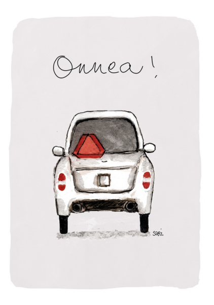 Sari Haapa onnea mopoauto kortti