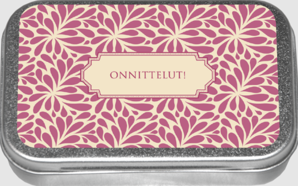 Sköna Ting appelsiinipastillit Onnittelut pinkki
