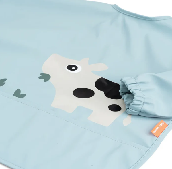 Done by Deer hihallinen ruokalappu Tiny farm blue-2