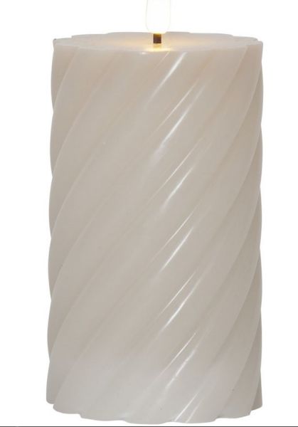 Star beige ledkynttilä 15 cm