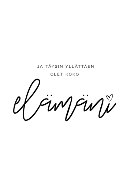 Tiinuska koko elämäni kortti