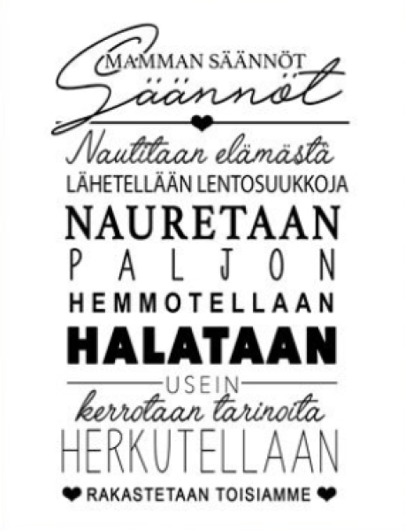 Tiinuska Mamman säännöt