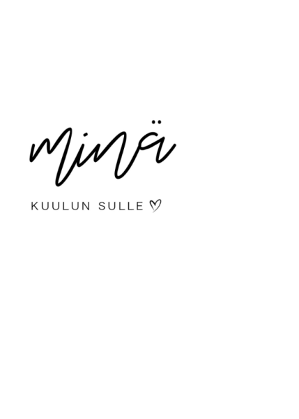 Tiinuska Minä kuulun sulle kortti