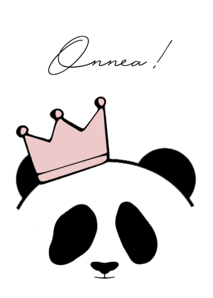 Tiinuska Onnea Panda vaaleanpunainen