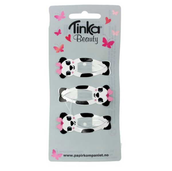 Tinka hiuspinni panda 3kpl