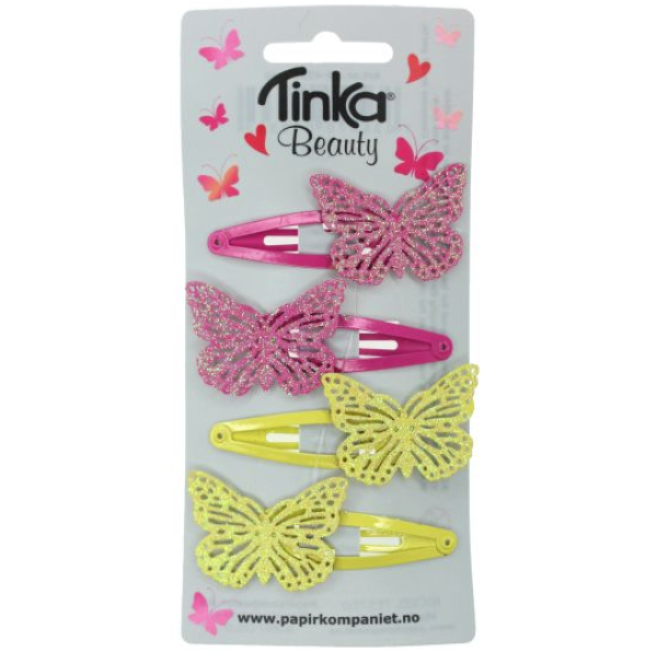 Tinka hiuspinni perhoset 4kpl