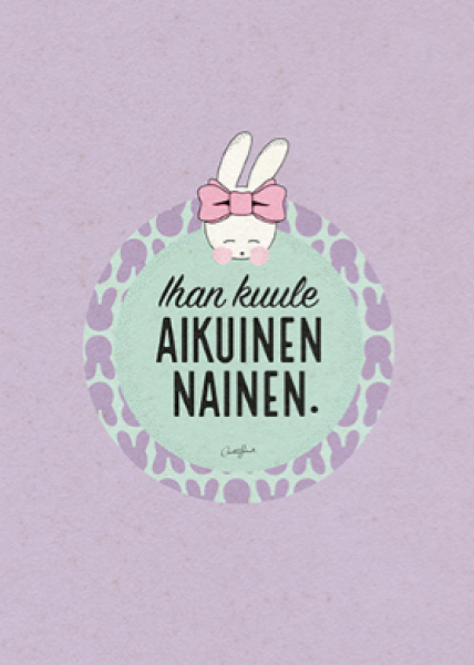 Tyypit aikuinen nainen kortti