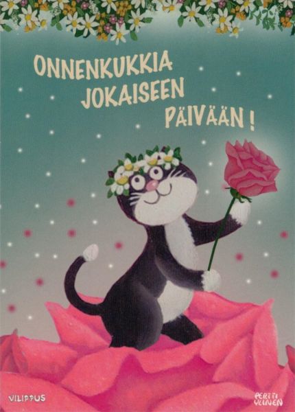 Vilippus onnenkukkia kortti