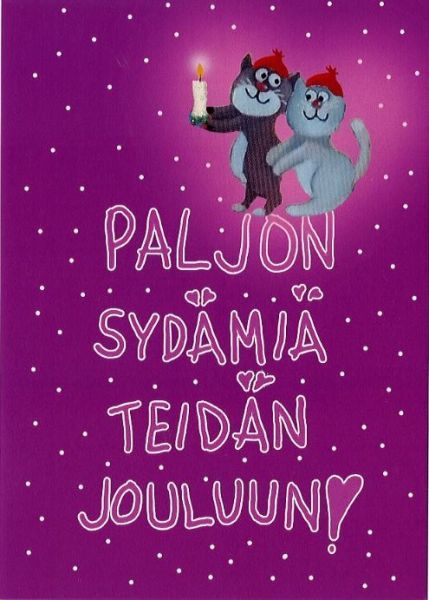Vilippus sydämiä teidän jouluun kortti