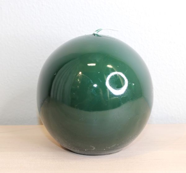 Vio vihreä kiiltävä pallokynttilä iso