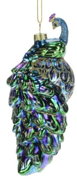 Weiste lasipallo riikinkukko 13 cm