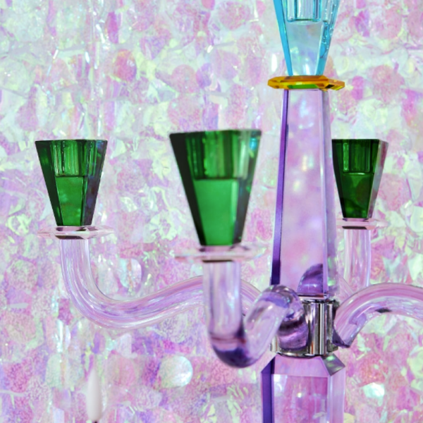 Werner lasinen kynttelikkö violetti-2